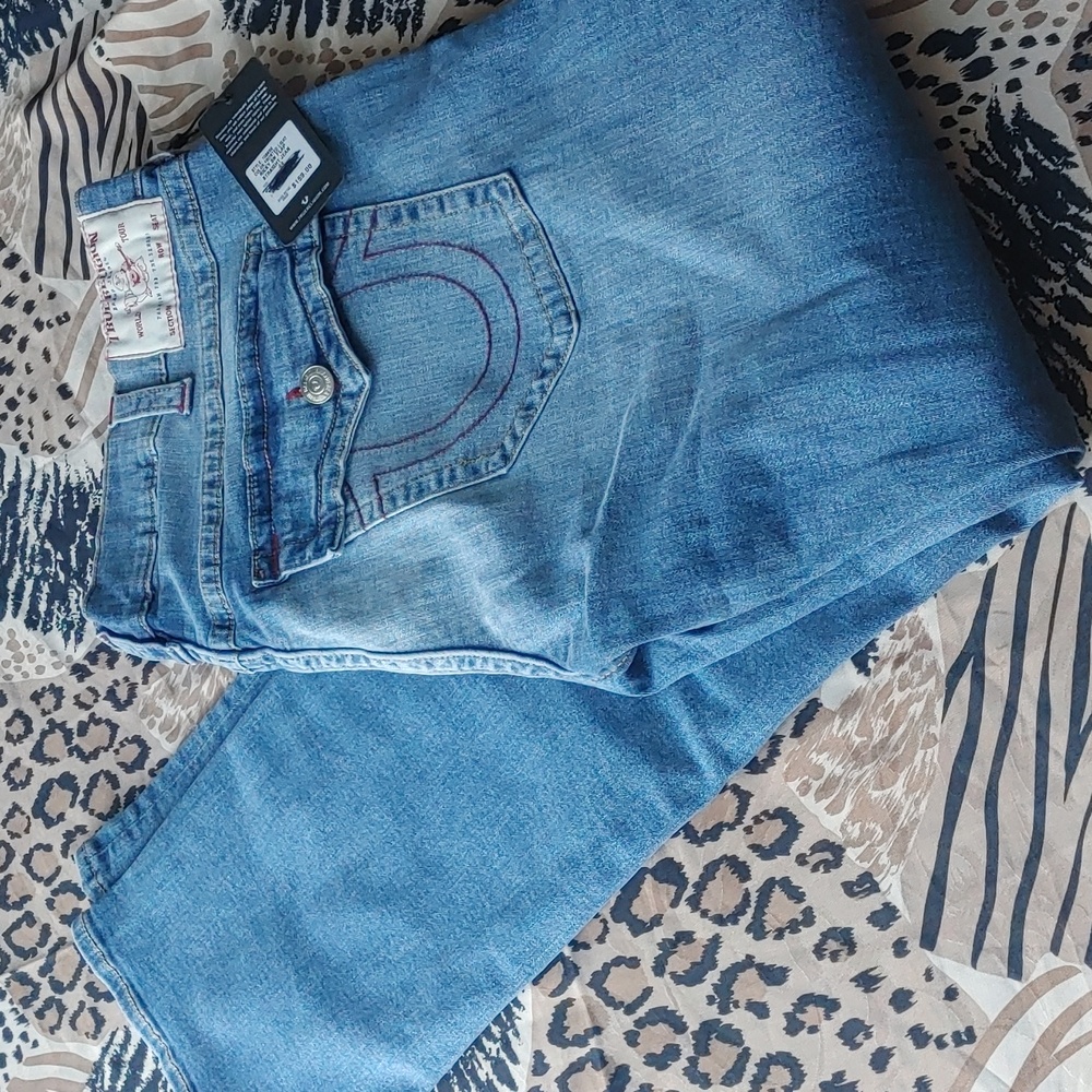 True Religion Ricky SN Flap Straight Jean Sz 44